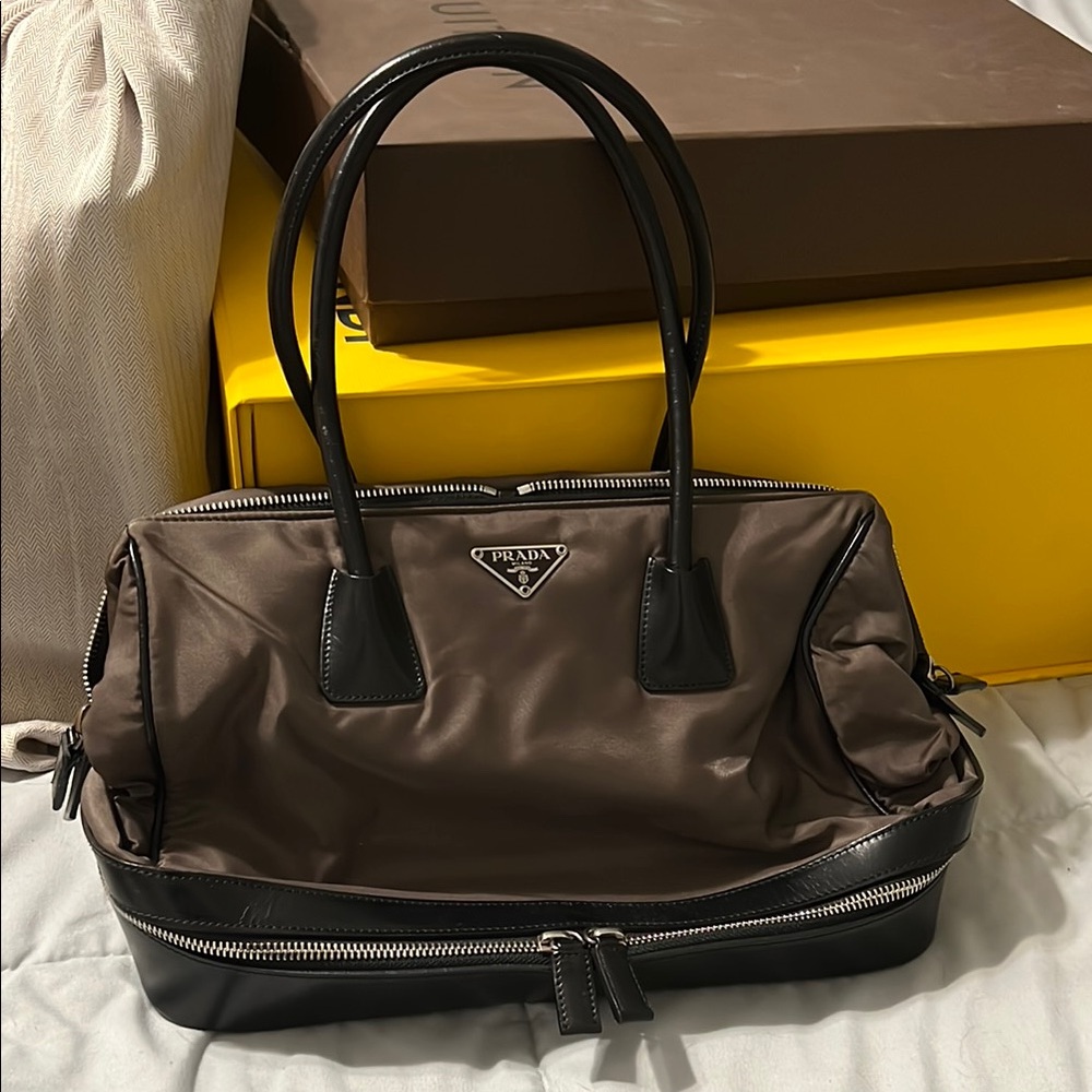 Prada Brown and Black Handbag